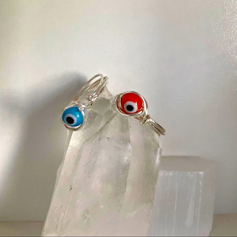 Custom Made Wire Eye Rings - Picture 1 of 3